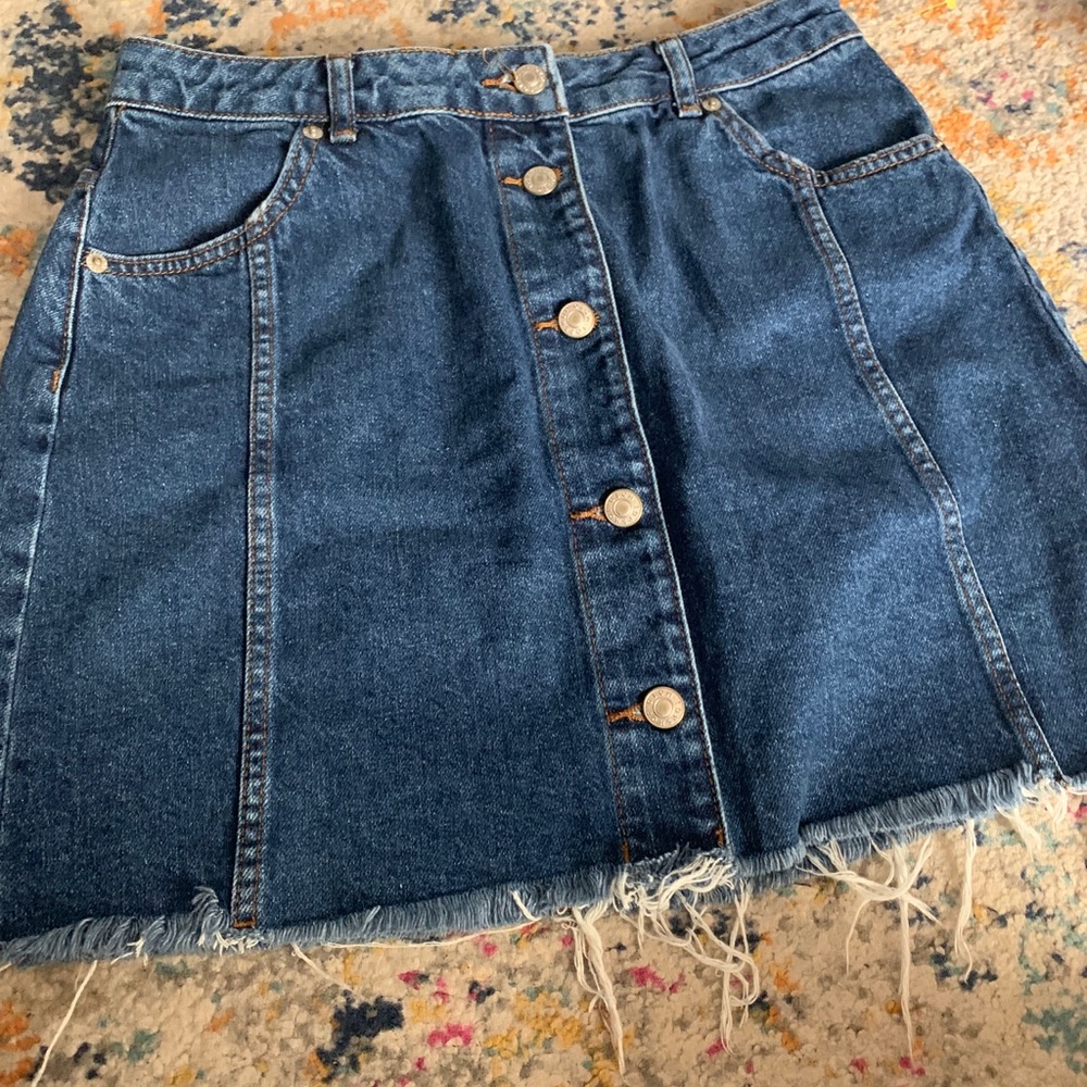 Topshop Moto Denim Skirt